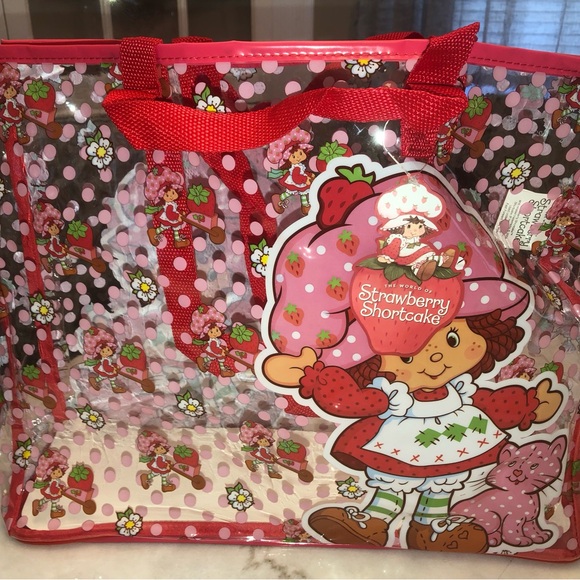🍓 Strawberry Shortcake Clear Tote Bag - Picture 1 of 3
